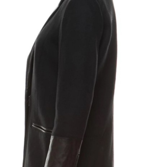 HELMUT LANG Leather-Accented Notch-Lapel Blazer - Picture 2 of 3